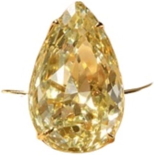 Teardrop Cubic Zirconia Ring for Women – Gold Plated Solitaire Band, Elegant Elevated Statement Jewelry Gift for Her, Birthday & Anniversary Present for Wife, Best Friend or Sister