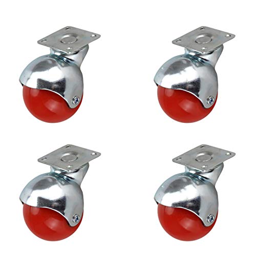 Roulette à bille de 2 pouces en plastique pour meuble et chaise de bureau à plaque 100lb