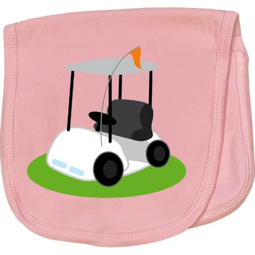 inktastic Golf Cart Golfing Baby Burp Cloth Pink 64b2