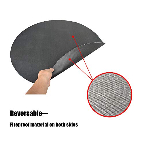 Fire Pit Mat, Bonfires, Lawn, Patio, Chiminea, Deck Defender, Under Grill Mat, Bbq Mat, Heat Shield, Fire Resistant Pad For Outdoors (30 Inch Round) #TOP3