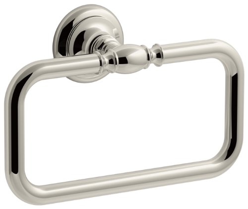 KOHLER K-72571-SN Artifacts Towel ring, Vibrant Polished Nickel