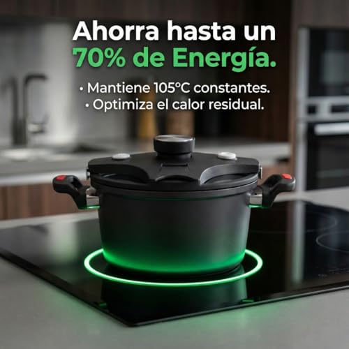 Miniatura 2 de Olla De Cocción Lenta 5l - Olla De Hasta 8 Comensales - Temperatura Constante 105 C. Compatible Con Cocina De Gas, Eléctrica, Inducción. Revestimiento Antiadherente Y Fácil De Limpiar.