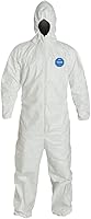 DuPont Tyvek 400 TY127S Disposable Coverall with Respirator-Fit Hood & Elastic Cuffs, White - Industrial Protection