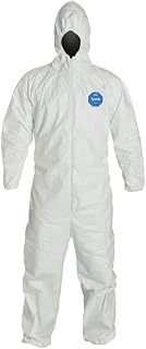 DuPont Tyvek 400 TY127S Disposable Coverall with Respirator-Fit Hood & Elastic Cuffs, White - Industrial Protection
