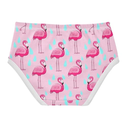 Joisal Girls Underwear Toddlers 2t Cotton Panties for Girl Pattern Briefs Undies Kids Pink Cartoon Flamingos Cartoon2