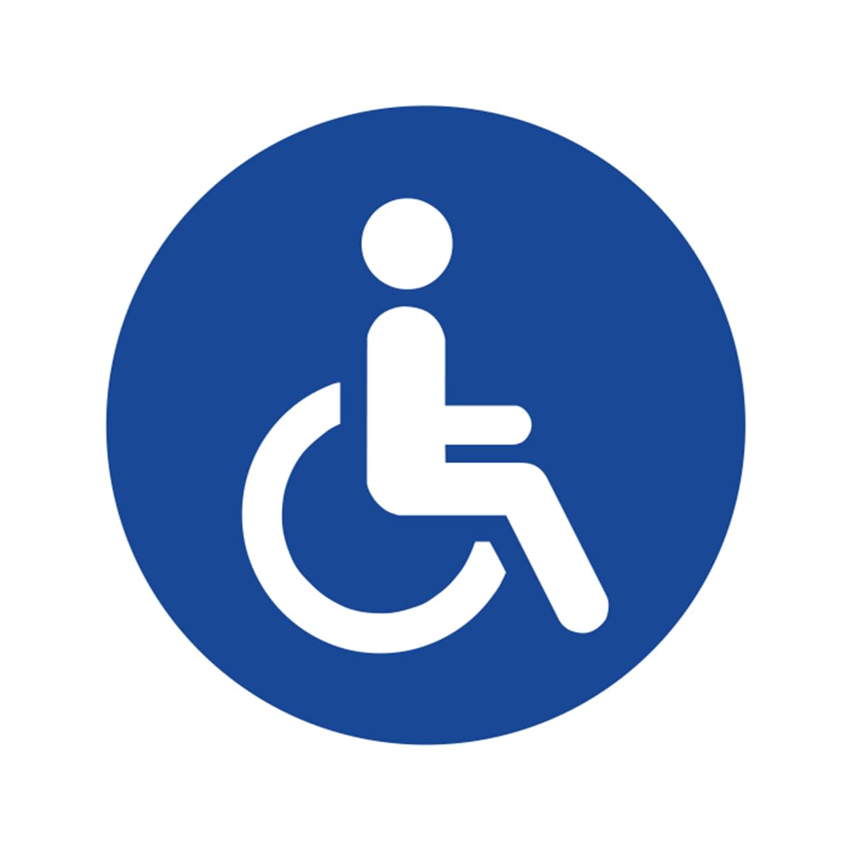 Pack of 4 Waterproof and UV Resistant Laminated Signage Vinyl Stickers for Wheelchair Users Disabled Car Toilet Door Chair – Pack of 4 (Diameter 5 cm)