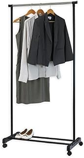 Simple Houseware Portable Closet Hanging Clothing Garment Rack with Wheels
