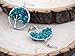 Tree of Life Real Jade Earrings for Women Dangling - Genuine - Drop and Dangle - Green Stone - Mixed Color -Blue – Silver Hoop with Natural Gemstone - Family Tree -Handmade Jewelry – Birthstone - Unique Gifts for Women – Birthday - Teacher Gift - Graduation - Back to School (Blue)