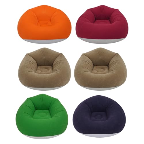 DYRABREST 6-Pack Inflatable Bean Bag Chairs with Pump