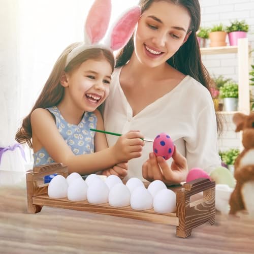 Étagère de rangement pour œufs en bois pour une cuisine chaleureuse - 3