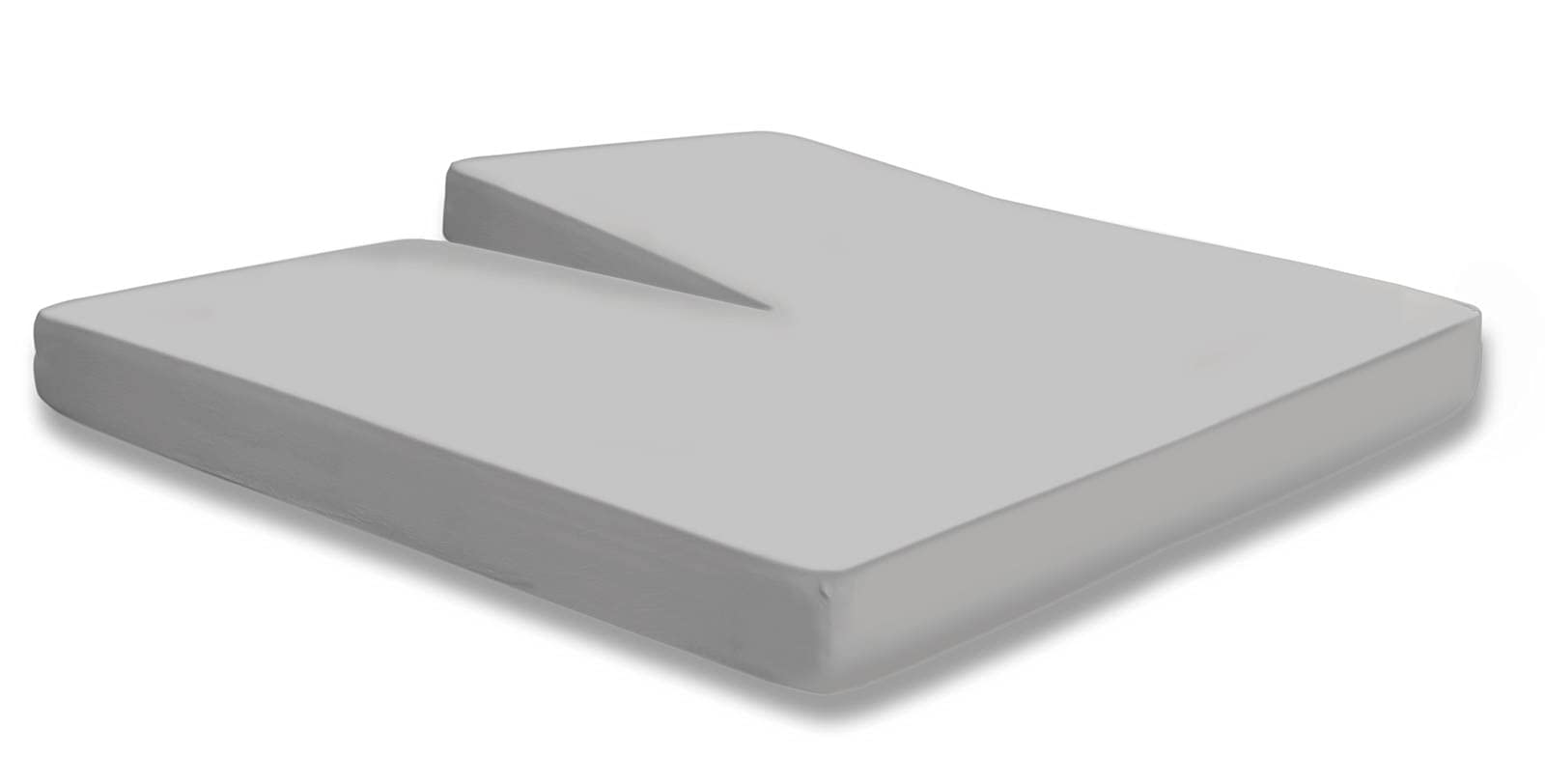 one-home 2 Split Topper Spannbettlaken Silber 180x200-200x200 cm Heavy Jersey Baumwolle