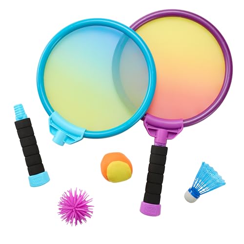 Chuckle & Roar - Grow with You Racquet Sports - Dexterity and Hand Eye Coordination - On The Go Outdoor - Great for Preschoolers - Ages 3 and Up