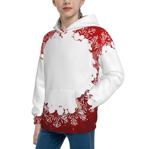 Winter Christmas Snowflake Kid Hoodies Boys Sweatshirts Girls Pullover with Pocket2