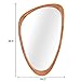 WallBeyond Asymmetrical Mirror, Irregular Wall Mirror, Wall Mirrors Decorative for Bedroom Living Room Entryway Hall, Wood Mirror for mid Century Modern Decor 30