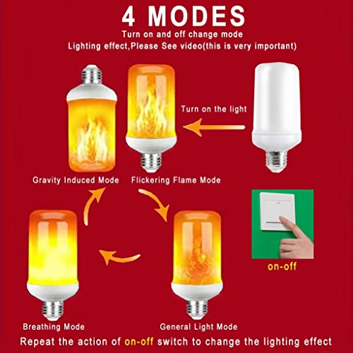 Mintssoul Led Flame Effect Fire E26 Light Bulbs,Creative With Flickering Emulation Lamps,Simulated Nature Fire In Antique Lantern Atmosphere For Holiday Hotel/Bars/Home Decoration Restaurants thumb #1