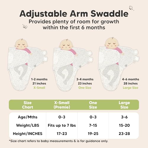 Image of 3-Pack Organic Baby Swaddle Sleep Sacks - Swaddles for Newborns, Infant 0-3 Months, Baby Girls, Boys, Soft & Snug Newborn Sleep Sack, Nursery Swaddling Blankets (Prairie, OS)