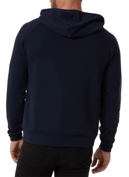 32 Degrees Heat Full Zip Cordless Textured Fabric Hoodie (US, Alpha, Medium, Regular, Regular, Blue)3