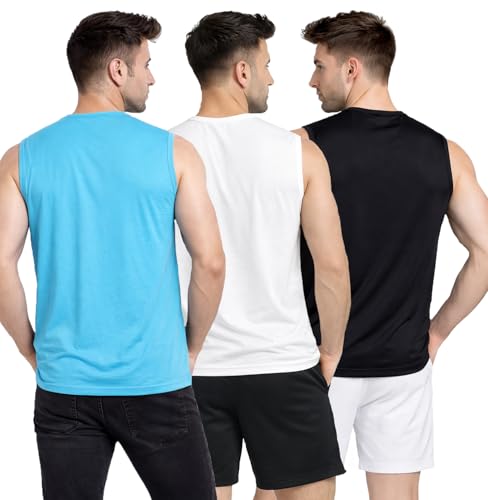 Image of Stylish Vest for Men | Vest for Boys - Perfect for Gym Workouts,| Men's Tank Top Regular fit|Cotton Combo Pack of 3 Sports Vest
