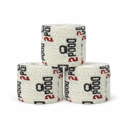 2POOD Lift Heavy Weightlifting Tape 3-Pack | Crossfit Weightlifting Tape | Premium Adhesive Tape for Weightlifters | Easy Stretch & Flexible for Non-Slip Lifting (White)