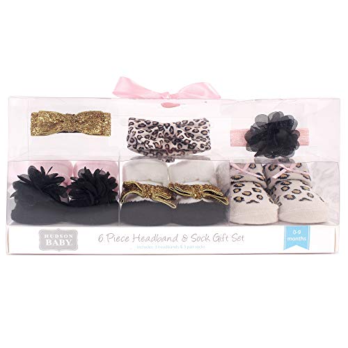 Hudson Baby Girl's Headband and Socks Giftset - Image 3