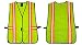 G & F 41112 Industrial Safety Vest with Reflective Stripes, Neon Lime Green