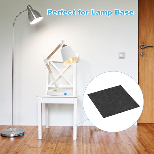 6 piezas de fieltro protector negro autoadhesivo para base de lámpara 6