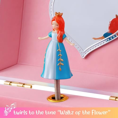 Image of Giggle & Honey Musical Princess Jewelry Box for Girls | Music Boxes for Little Girls | Toddler Jewelry Box for 4 Year Old Kids | Toys for Toddlers | Birthday Gifts for Kids 5, 6, 7, 8, 9 Years