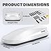 Potowo White Rooftop Cargo Box Carrier Large 21 Cubic Feet Car Top Mount Travel Luggage Storage,Dual Side Opening,Heavy Duty Waterproof Roof Storage Box Extra Keys,75.98