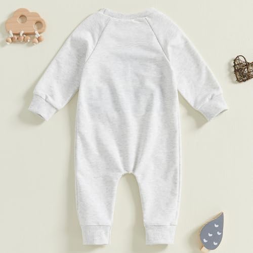 Baby Boy Girl Football Outfit Go Birds Embroidered Romper Long Sleeve Crewneck Jumpsuit Newborn Fall Winter Outfit3