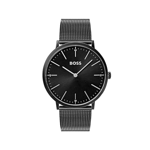 BOSS Reloj Analógico de Cuarzo para hombre con correa de malla de acero inoxidable Negro - 1513542