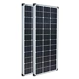 solarbayer wp 350  enjoysolar® Mono 100W Monokristallines Solar panel 100Watt ideal für Wohnmobil, Gartenhäuse, Boot (Doppelverpack)
