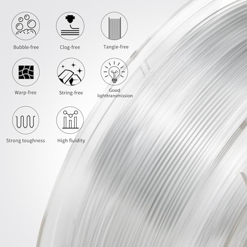 Image of 3D Printer PETG Filament HS Transparent Clear for Bambu Lab AMS,AMS Lite