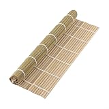 Filteilect 1 alfombrilla de sushi para hacer bolas de arroz y rollos Maki, herramienta de fabricación de onigiri con no para fácil limpieza, tamaño compacto 24 x 24 cm y 27 x 27 cm (27 x 27 cm)