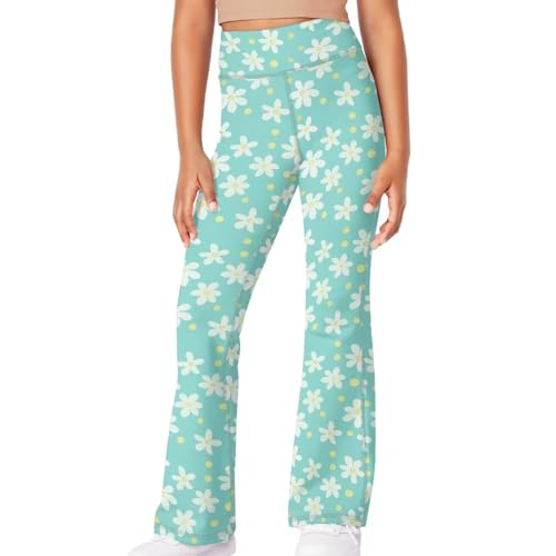 Image of Girls Flare Leggings 5-14T Cute Bell Bottoms for Girl Yoga Pants for Gym