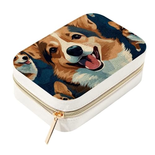 Boîte à bijoux de voyage Corgi pour ne plus emmêler colliers