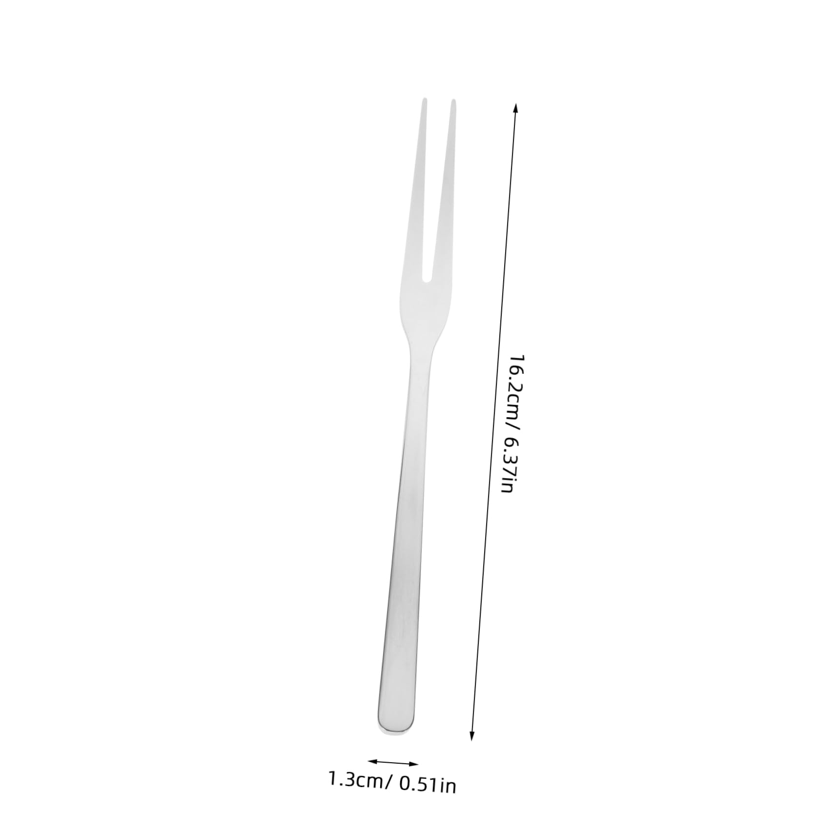 PRETYZOOM 8pcs Fruit Fork Buffet Mini Forks Serving Salad Dessert Fork Silver Stainless Steel