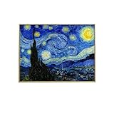  KDXAOBEI Célèbre Van Gogh La Nuit Étoilée Peinture à l\'huile Reproductions sur Toile Affiches et Impressions Mur Art Photo pour Salon 30x50 cm (12x20in) Pas de Cadre