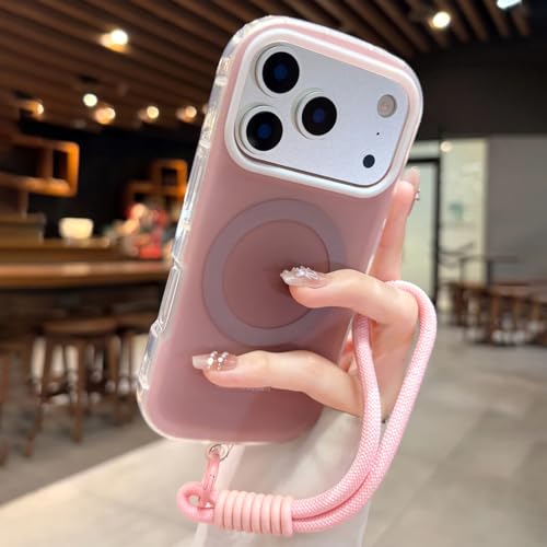 RNOZX For iPhone 16 Pro�p�}�O�l�b�g���I�[�o���\�[�v�^�X�}�z�P�[�X �L�����f�B�J���[ �ϏՌ��J�o�[�iFor iPhone 16 Pro/�s���NGS�Ή��j