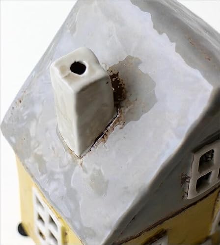 キャンドルホルダー 陶器 家 おしゃれ 北欧 おうち 置き物 置物 キャンドルハウス ガーデン お庭 屋外 オブジェ 陶器のメルヘンハウス [3]