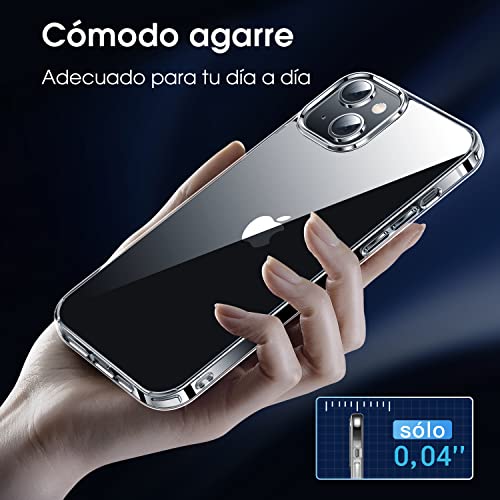CASEKOO Crystal Clear para Funda iPhone 14 Plus, [Nunca Amarillo] [Protección Indestructible de Grado Militar] Carcasa Antigolpes y Antiarañazos, Case Transparente Delgada para iPhone 14 Plus