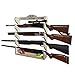 Rush Creek Creations Indoor Gun Rack for up to 4 Rifles or Shotguns, New Zealand Pine 4-Gun Wall Rack, Gun Storage for Firearms with Hidden Hardware, Alternative for Gun Safe for Rifles and Pistols