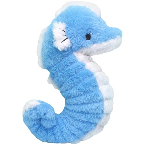 Peluche de cavalo marinho suave 28 cm, azul peluche de cavalo do mar, boneco de peluche cavalinhos de Mars infantil, brinquedos de pelúcia, brinquedos de animais marinhos, para meninos e meninas