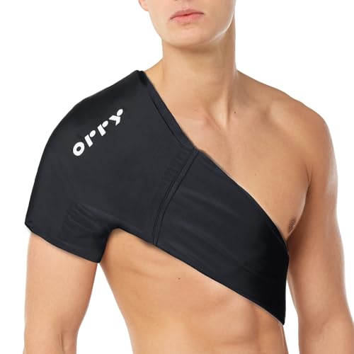 ORRY Shoulder Gel Ice Pack – Reusable Compression Gel Sleeve for Cold/Heat Therapy – Shoulder Pain Relief – Easily Adjustable (Black)