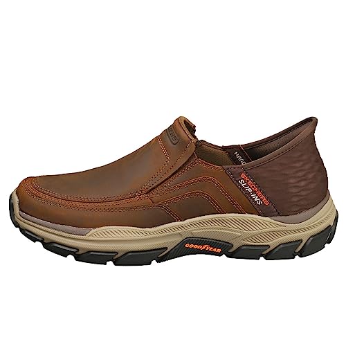 Skechers Hommes USA Hommes Respecté - Elgin 204810 Chaussures, Marron foncé, 10