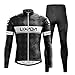 Lixada Ciclismo Manica Lunga da Uomo,Set Abbigliamento da Ciclismo con 3D Cuscino per Ciclismo MTB Bicicletta Bici da Corsa