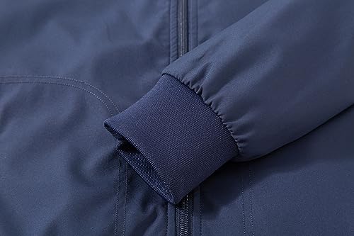 Image of TLZC Men's Fashion Bomber Jacket Lightweight Track Windbreaker Jackets Outdoor Golf Windproof Coat
