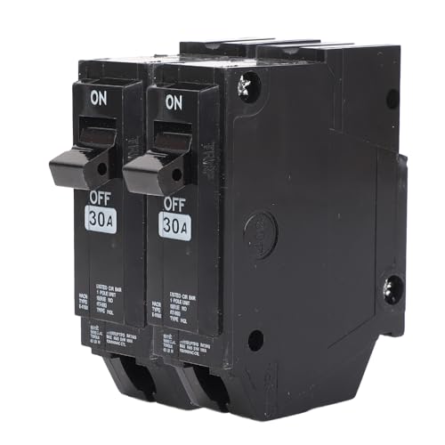 Disyuntor Enchufable 30A 1P, Disyuntor Enchufable Resistente a la Oxidación de 2 Piezas para Centros de Carga Eléctrica
