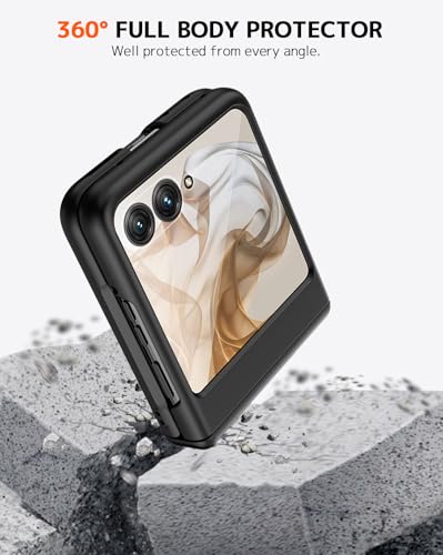 Coque Motorola Razr 2024 luxe rigide noire protection rabat