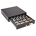 Mmf Cash Drawer MMF-VL1616E-04 MMF Val-U Line Electronic Cash Drawer, 5 Bill/8 Coin Till, Printer-Driven, 16.2" W x 16.4" D x 4" H, 24 V, Black