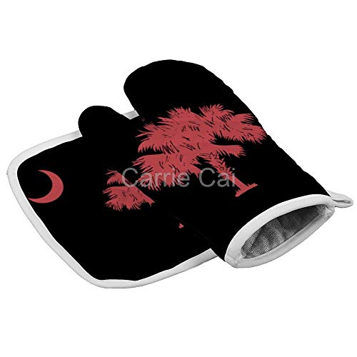 Garnet South Carolina Flag Oven Gloves Microwave Gloves Barbecue Gloves Kitchen Cooking Bake
